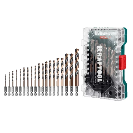 Набор сверл по металлу, хвостовик НЕХ-1/4, сталь М35-Со5% 29652-H19 купить в Когалыме