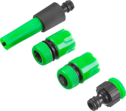 Набор поливочный РОСТОК: Наконечник, 2 соединителя 3/4", адаптер внешний 427263 купить в Когалыме