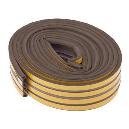 Уплотнитель 12 м профиль "P" коричневый СИБРТЕХ 93946 купить в Когалыме