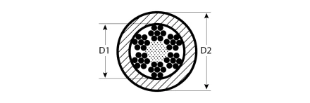 Тросы стальные DIN 3055 в оплетке серия ПРОФЕССИОНАЛ купить в Когалыме