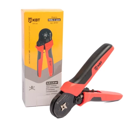Пресс-клещи КВТ ПКВк-6 мини для опрессовки втулочных наконечников до 6.0 мм (89787) купить в Когалыме