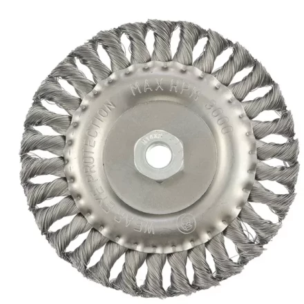 Щетка для УШМ 150 мм М14 плоская крученая проволока 0,8 мм MTX 74645 купить в Когалыме