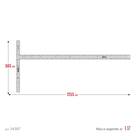 ЗУБР Т-угольник алюминиевый, Профессионал (34387) купить в Когалыме