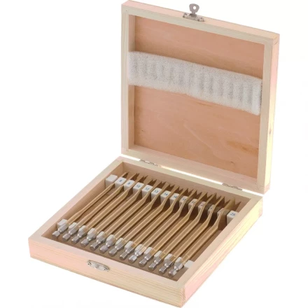 Набор сверл перовых по дереву 6-8-10-12-13-14-16-18-19-20-22-24-25 мм 13 штук деревянный кейс MATRIX 70442 купить в Когалыме