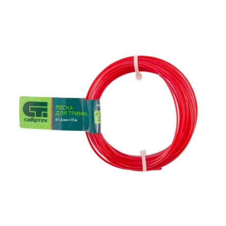 Леска для триммера звезда, 1.6 мм х 15 м, Россия Сибртех 961695 купить в Когалыме