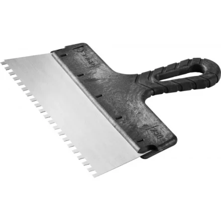 Шпатель ЗУБР "СТАНДАРТ" фасадный, стальное полотно, 250мм, зуб 6х6 10053-25 купить в Когалыме