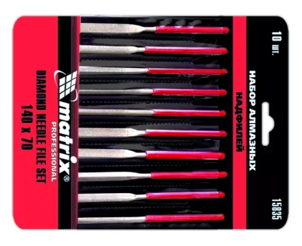 Набор надфилей алмазных 140х70х3 мм 10 штук MATRIX MASTER 15835 купить в Когалыме