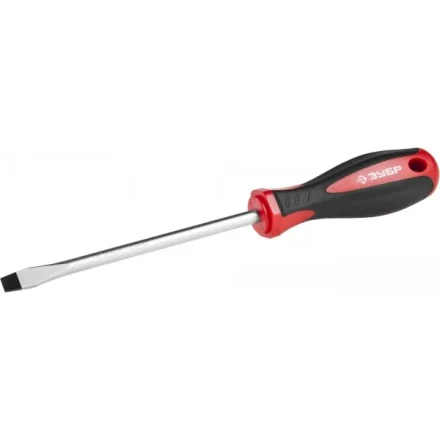 Отвертка ЗУБР "МАСТЕР", Cr-v, эргономичная двухкомпонентная рукоятка, SL8,0x150мм 25061-8.0-150_z03 купить в Когалыме