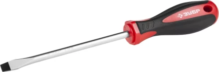 Отвертка ЗУБР "МАСТЕР", Cr-v, эргономичная двухкомпонентная рукоятка, SL8,0x150мм 25061-8.0-150_z03 купить в Когалыме