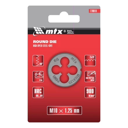 Плашка Matrix М10 х 1.25 мм, Р6М5, 770919 купить в Когалыме