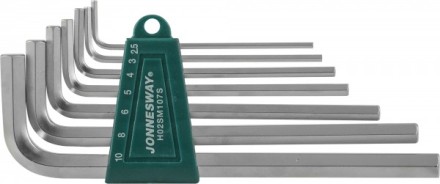 Комплект угловых шестигранников LONG 2,5-10мм 7предметов S2  H02SM107S Jonnesway 47091 купить в Когалыме