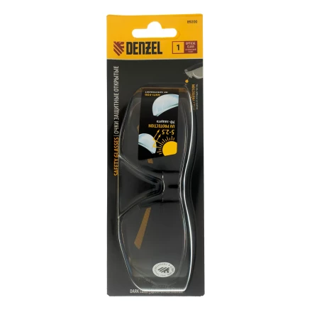 Очки защитные открытые Denzel 89200, поликарбонатные, дымчатая линза купить в Когалыме