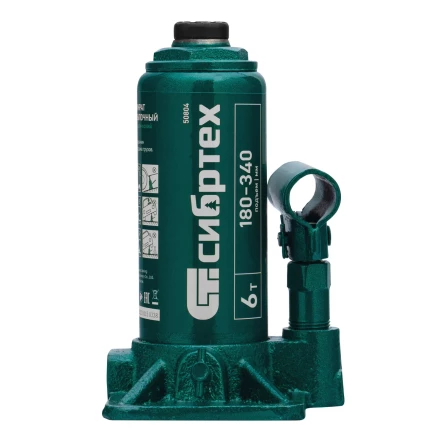 Домкрат гидравлический бутылочный Сибртех 50804, 6 т, 180-340 мм купить в Когалыме