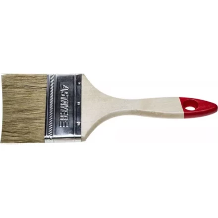 Кисть плоская STAYER "UNIVERSAL-STANDARD", светлая натуральная щетина, деревянная ручка, 75мм 0101-075 купить в Когалыме