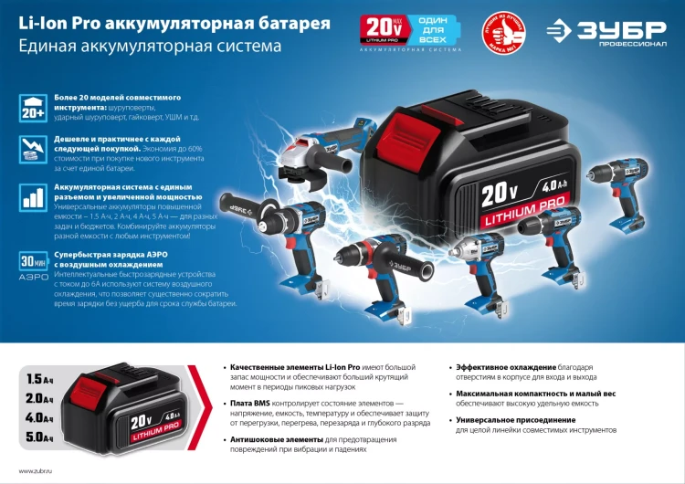 Дрель-шуруповерт BL-motor 2 АКБ DB-20 A5 серия ПРОФЕССИОНАЛ купить в Когалыме