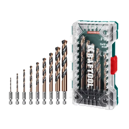 Набор сверл по металлу, хвостовик НЕХ-1/4, сталь М35-Со5% 29652-H10 купить в Когалыме