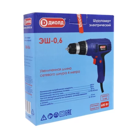 Электрический шуруповерт Диолд ЭШ-0,6 купить в Когалыме