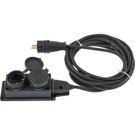 Удлинитель электрический силовой 10 м 2 розетки КГ 3 х 1,5 мм 16 А тип УХЗ-16 Россия Denzel 96020 купить в Когалыме