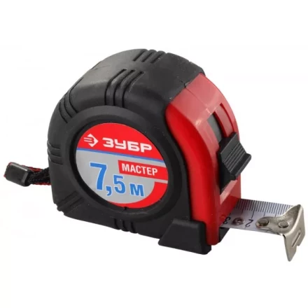 Рулетка ЗУБР "МАСТЕР", обрезиненный корпус, 7,5мх25мм 34055-08-25_z01 купить в Когалыме