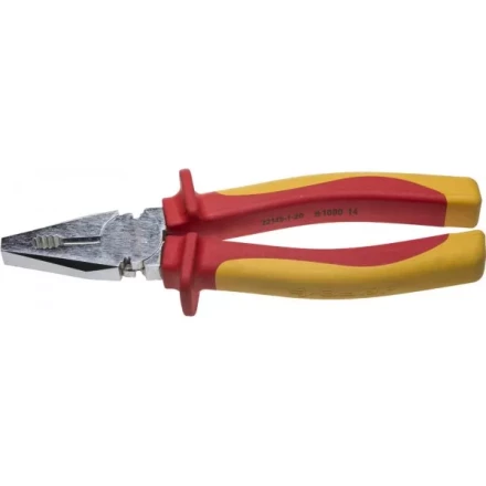 Плоскогубцы ЗУБР "ПРОФЕССИОНАЛ" "ПРОФИЭЛЕКТРИК", диэлектрические комбинированные, двухкомп рукоятка,  до ~1000В, 200мм 22145-1-20 купить в Когалыме