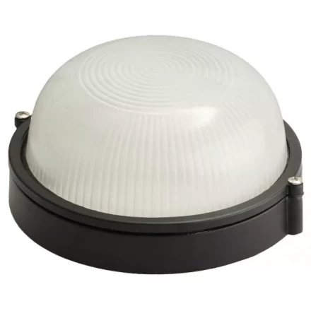 Светильник уличный СВЕТОЗАР влагозащищенный, круг, цвет черный, 60Вт SV-57251-B купить в Когалыме