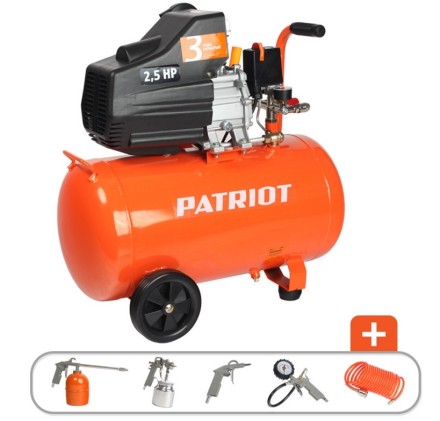 Компрессор масляный поршневой прямой привод PATRIOT EURO 50-260K набор KIT 5B купить в Когалыме