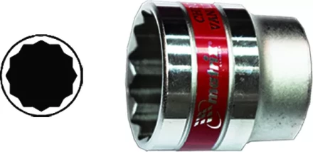 Головка торцевая 32 мм 12-гранная CrV  под квадрат 1/2" хромированная  MATRIX MASTER 13698 купить в Когалыме