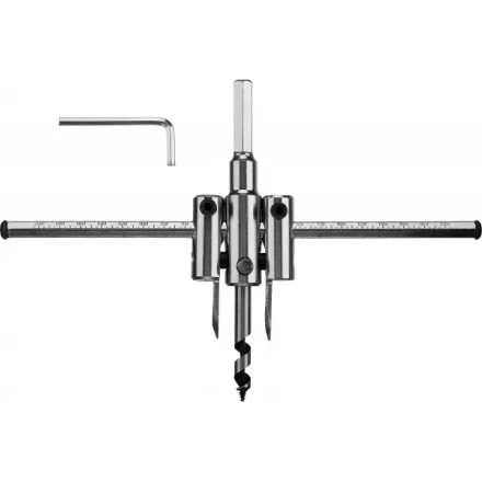 Сверло ЗУБР "МАСТЕР" регулируемое по дереву, двухрезцовое "Балеринка", d=40-200мм, 1-30мм, в блистере 29440-200 купить в Когалыме