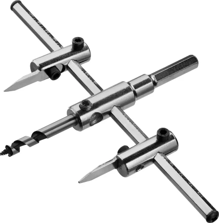 Сверло ЗУБР "МАСТЕР" регулируемое по дереву, двухрезцовое "Балеринка", d=40-200мм, 1-30мм, в блистере 29440-200 купить в Когалыме