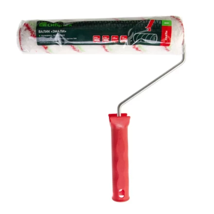 Валик &quot;Эмали&quot; , 250 мм, ворс 12 мм, D - 36 мм, D ручки - 6 мм, полиамид, полиакрил Сибртех 80201 купить в Когалыме