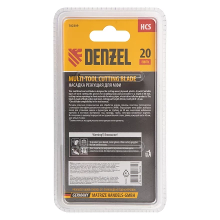 Насадка для МФИ режущая пазовая прямая, HCS, по дереву, 20 х 1.4 мм, мелкий зуб Denzel 782309 купить в Когалыме