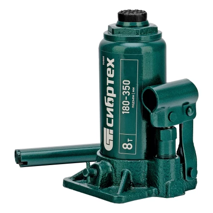 Домкрат гидравлический бутылочный Сибртех 50805, 8 т, 180-350 мм купить в Когалыме