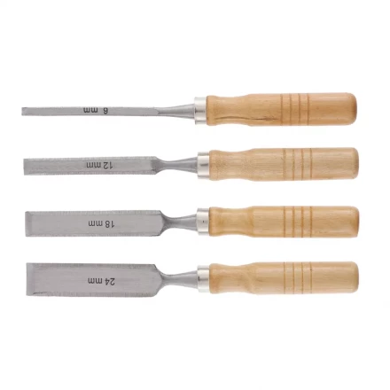 Набор стамесок 6-12-18-24 мм плоские деревянные рукоятки SPARTA 243965 купить в Когалыме