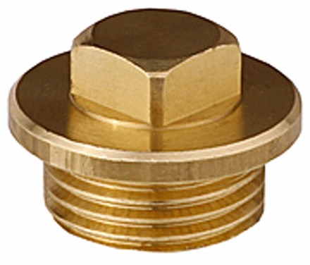 Заглушка GENERAL FITTINGS, 6-ти гранная головка с прижимной шайбой, никелированная латунь, наружная резьба, 1&quot; 51099-1 купить в Когалыме