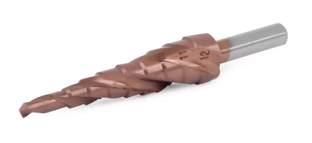 Ступенчатое сверло MESSER HSS CO 4-12х9 с кобальтовым покрытием и тремя спиральными канавками. купить в Когалыме