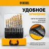 Набор сверл по металлу Denzel 723003, 1-10 мм, Р6М5-TiN, Golden Tip, 19 шт купить в Когалыме