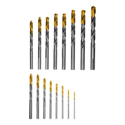 Набор сверл по металлу Denzel 723003, 1-10 мм, Р6М5-TiN, Golden Tip, 19 шт купить в Когалыме