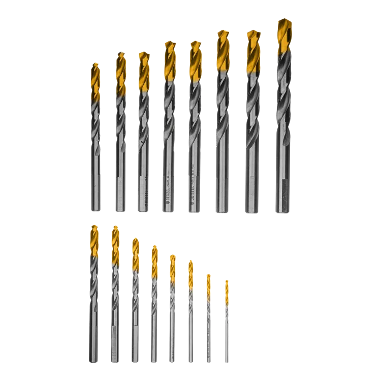 Набор сверл по металлу Denzel 723003, 1-10 мм, Р6М5-TiN, Golden Tip, 19 шт купить в Когалыме