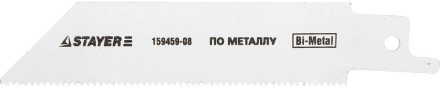 Полотно STAYER &quot;PROFI&quot; S522EF для сабельной эл. ножовки Bi-Met,тонколистовой, профильный металл, нерж сталь, цвет мет 159459-08 купить в Когалыме