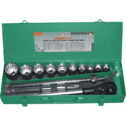 Набор головок торцевых  3/4&quot;DR  7/8&quot;  2&quot; 15предметов Jonnesway S04Н6415S 48501 купить в Когалыме