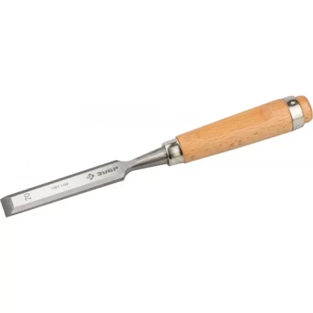 Стамеска-долото ЗУБР "ЭКСПЕРТ" с деревянной ручкой, хромованадиевая, 20мм 18096-20 купить в Когалыме
