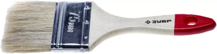 Кисть плоская ЗУБР "УНИВЕРСАЛ-СТАНДАРТ ", натуральная щетина, деревянная ручка, 75мм 4-01001-075 купить в Когалыме