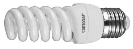 Энергосберегающая лампа СВЕТОЗАР "КОМПАКТ" спираль,цоколь E27(стандарт),Т2,теплый белый свет(2700 К),10000час,12Вт(60) 44452-12_z01 купить в Когалыме