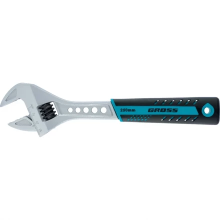 Ключ разводной 250 мм CrV двухкомпонентная ручка GROSS 15562 купить в Когалыме