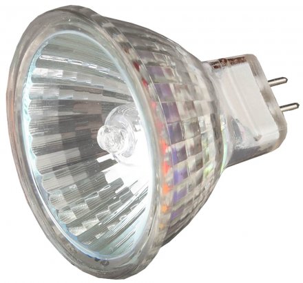 Лампа галогенная СВЕТОЗАР с защитным стеклом, цоколь GU4, диаметр 35мм, 20Вт, 12В SV-44712 купить в Когалыме