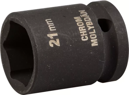 Торцовая головка KRAFTOOL "INDUSTRIE QUALITAT" ударная (1/2"), FLANK, Cr-Mo, фосфатированная, 21 мм 27940-21_z01 купить в Когалыме