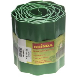 Лента бордюрная Grinda, цвет зеленый, 20см х 9 м 422245-20