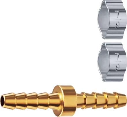 ЗУБР елочка-елочка, 6 мм с обжимными хомутами, штуцер соединительный, Профессионал (64925-06) купить в Когалыме