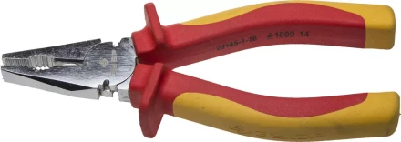 Плоскогубцы ЗУБР "ПРОФЕССИОНАЛ" "ПРОФИЭЛЕКТРИК", диэлектрические комбинированные, двухкомп рукоятка, до ~1000В, 160мм 22145-1-16 купить в Когалыме