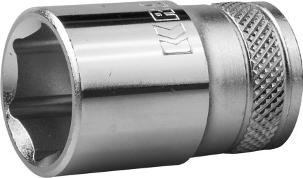 Торцовая головка KRAFTOOL &quot;INDUSTRIE QUALITAT&quot;, Cr-V, FLANK, хромосатинированная, 1/2&quot;, 16 мм 27805-16_z01 купить в Когалыме